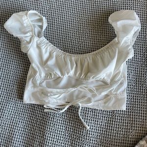 Tiger mist white top